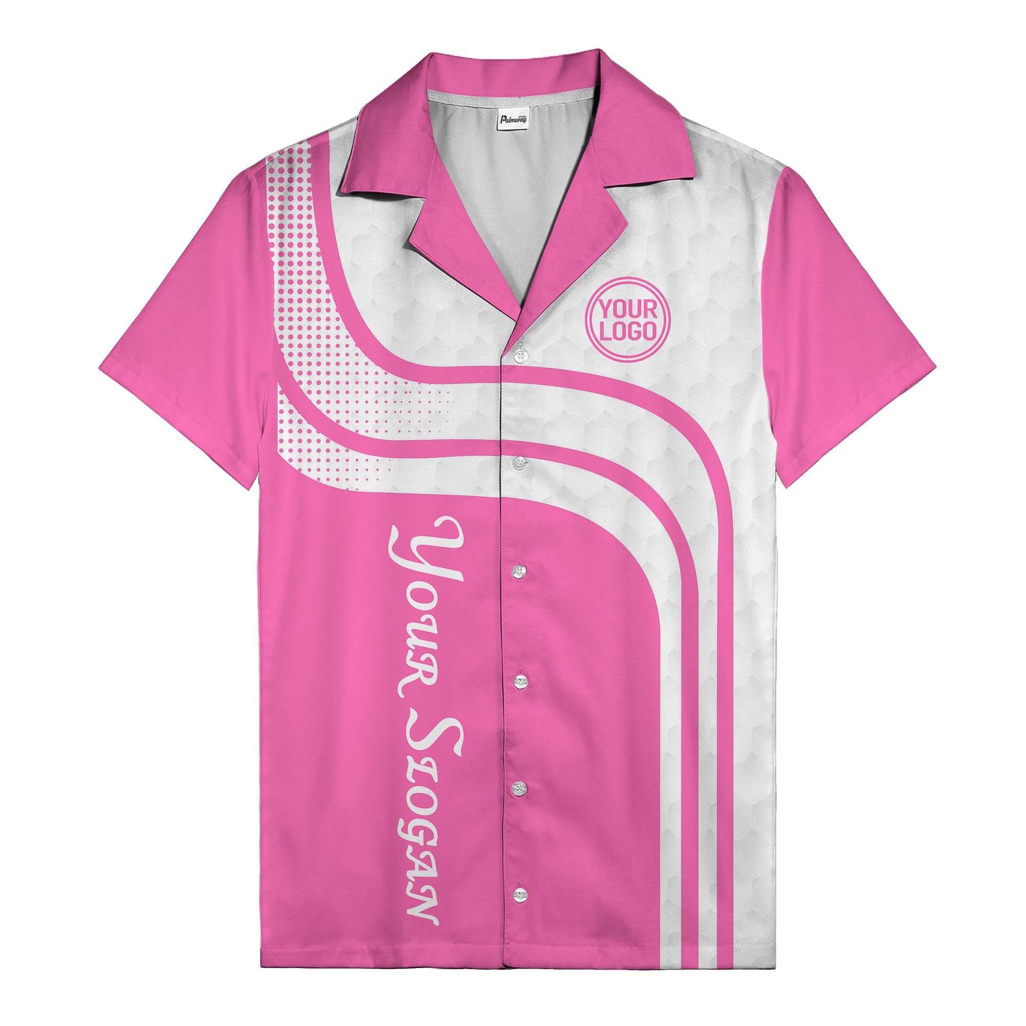 hexagon grid & retro curves hawaiian shirt for bowling fans