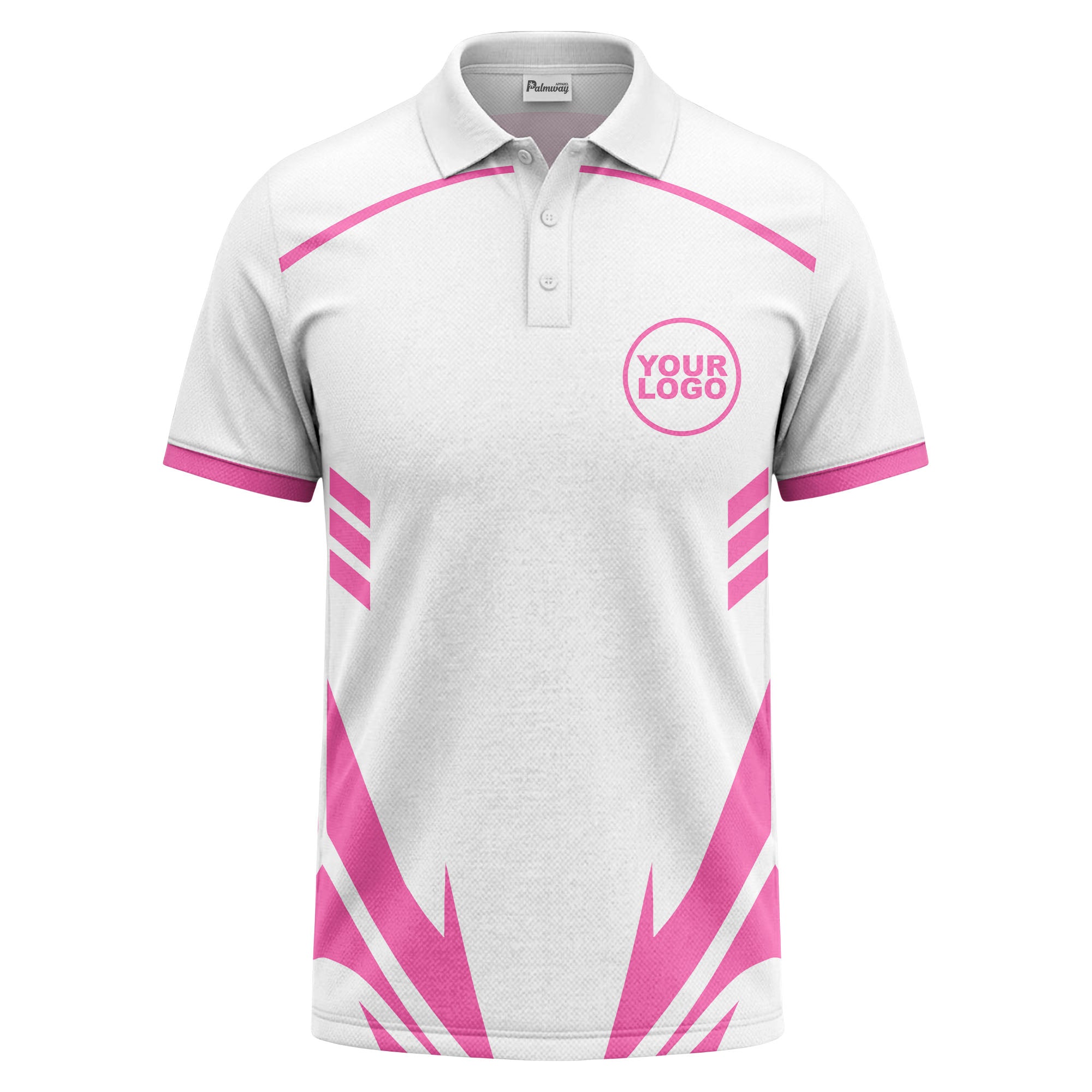 lightning bolt graphic custom logo sporty modern polo shirt