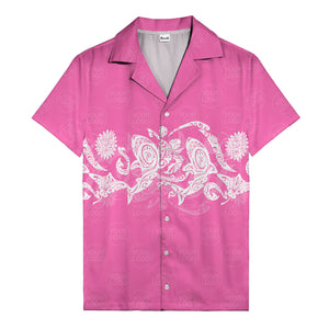 monochrome tribal turtle & sun motifs heritage hawaiian shirt