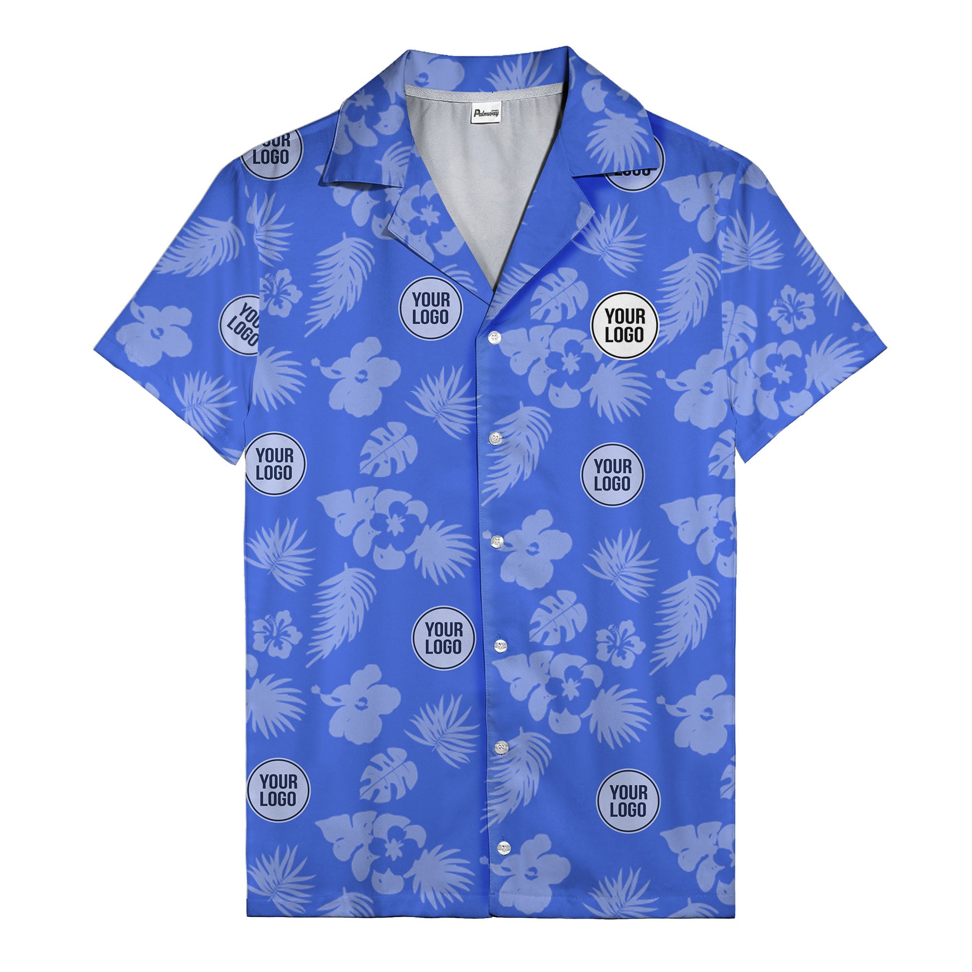 monochrome tropical flowers and leaves hawaiian shirt for men
