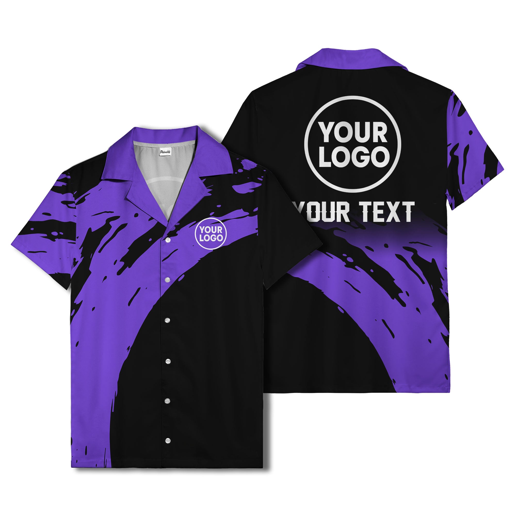 abstract paint splash modern art hawaiian shirt for men