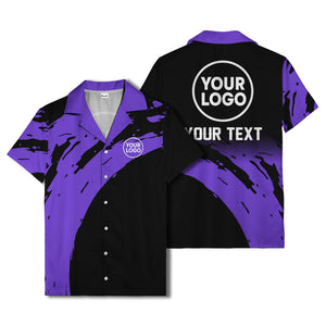 abstract paint splash modern art hawaiian shirt for men