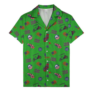 american golf flags bald eagles golf carts hawaiian shirt for men