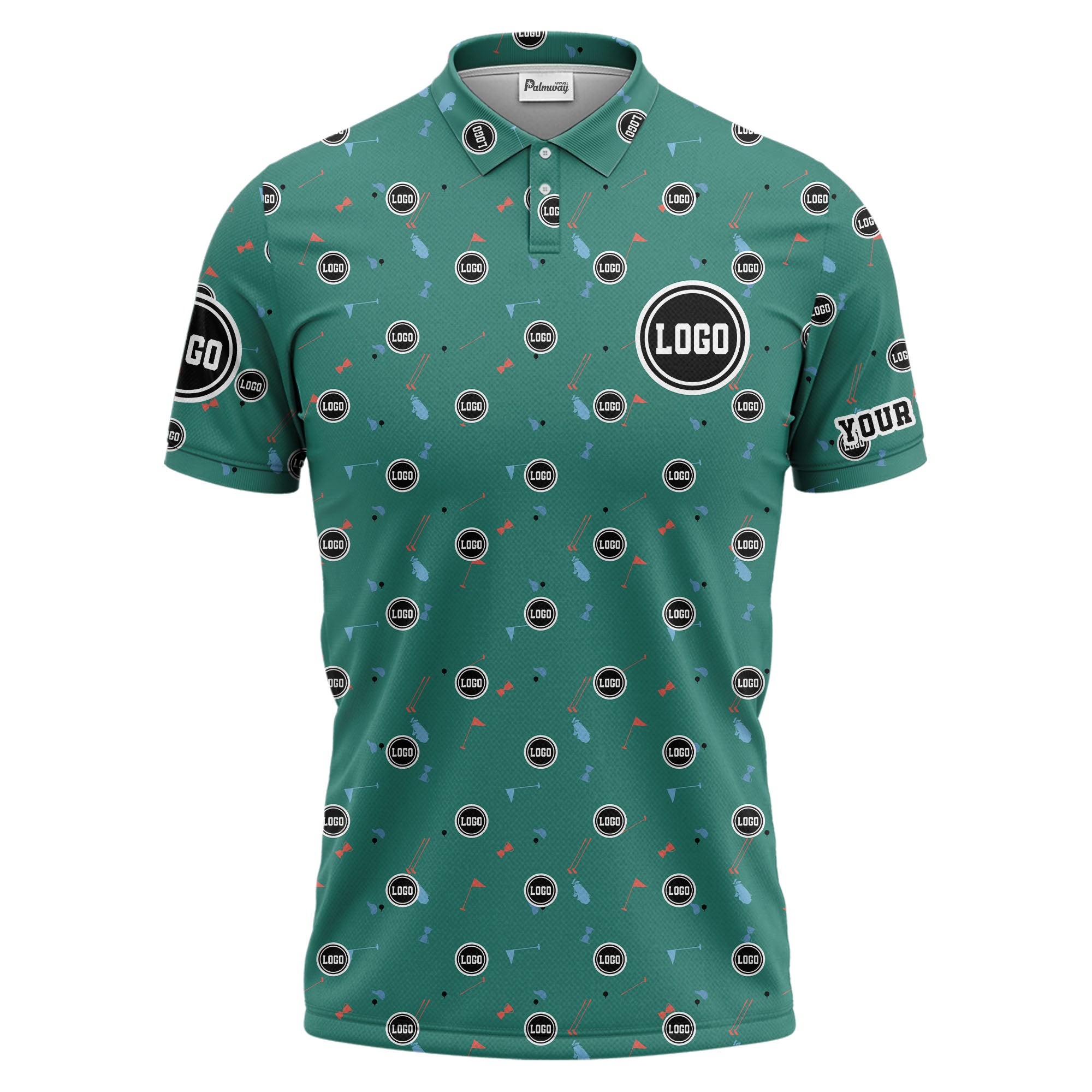 custom multi color golf sports custom logo polo shirt with team event tournament style hawaiian shirt
