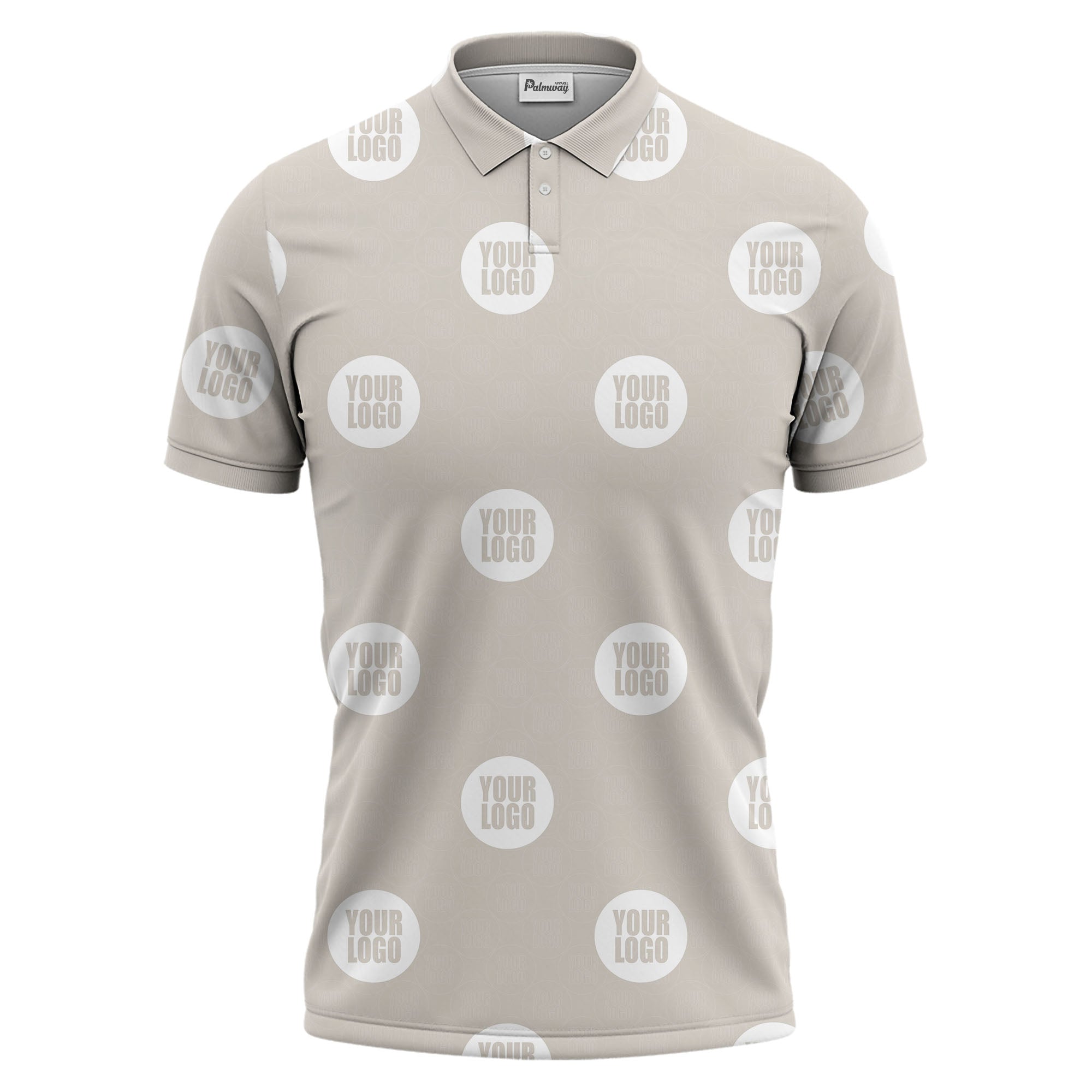 custom logo repeating polo shirt hawaiian shirt
