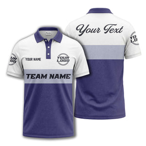 custom team name logo horizontal stripe polo shirt for men