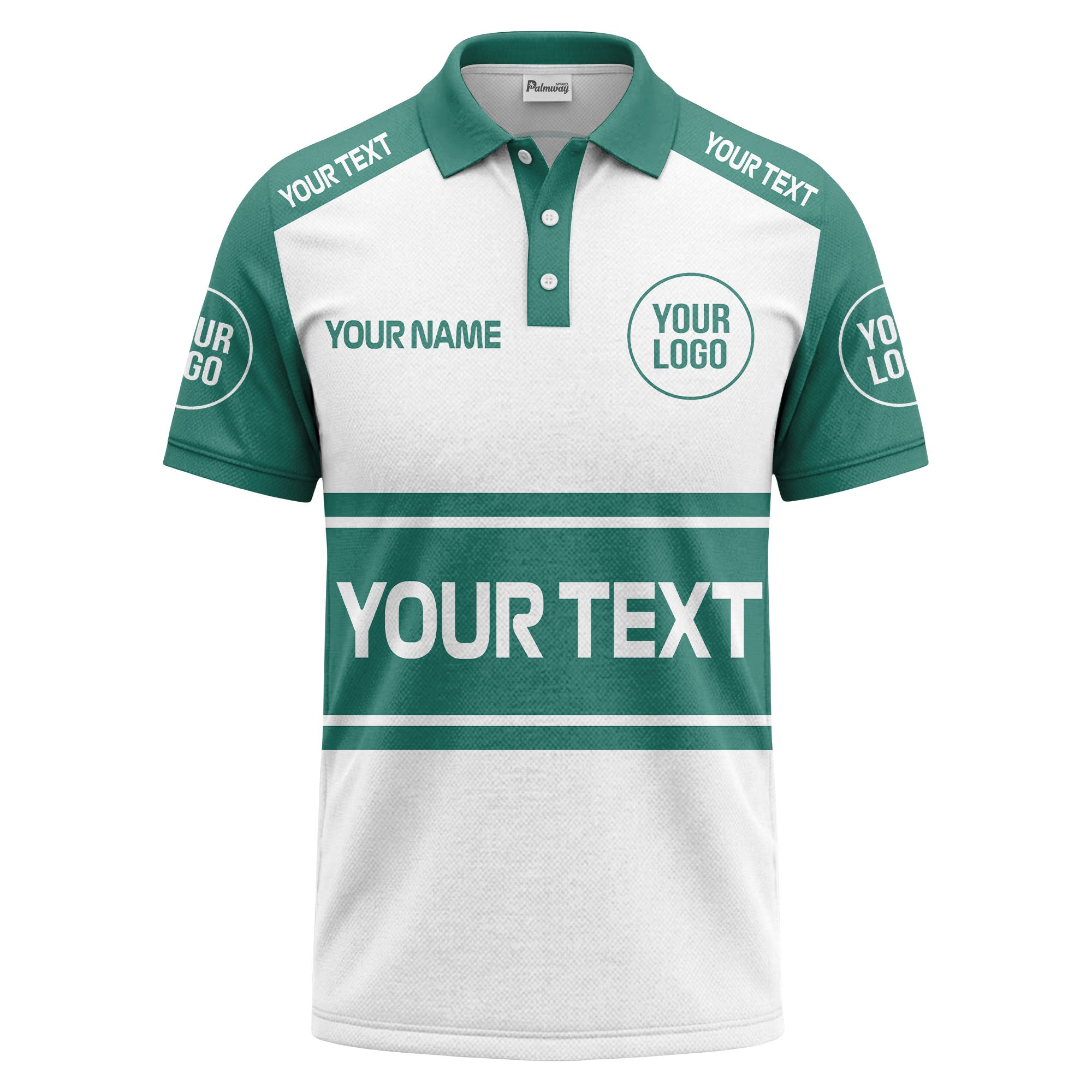 customizable logo & text sport jersey polo shirt for team gear
