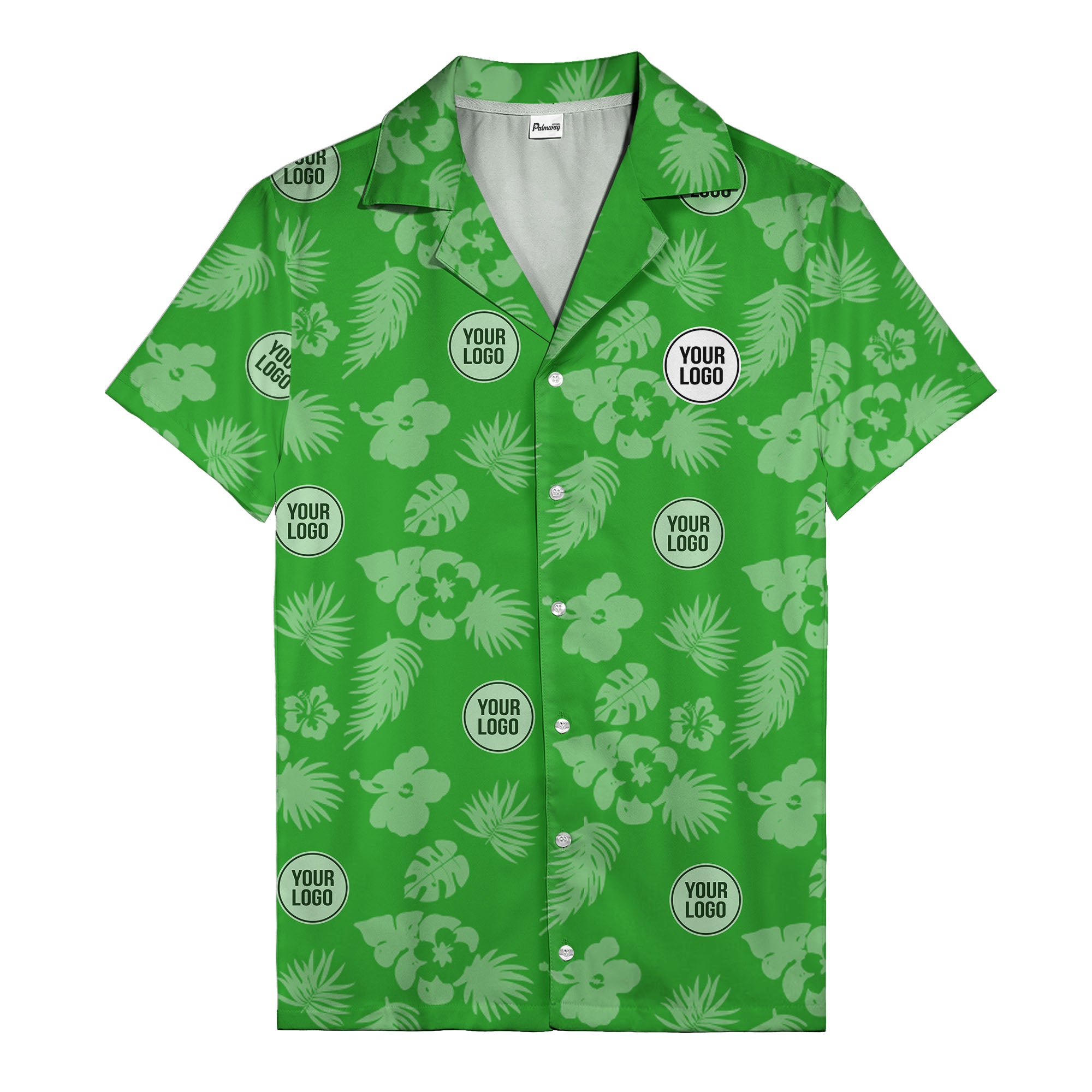 monochrome tropical flowers and leaves hawaiian shirt for men
