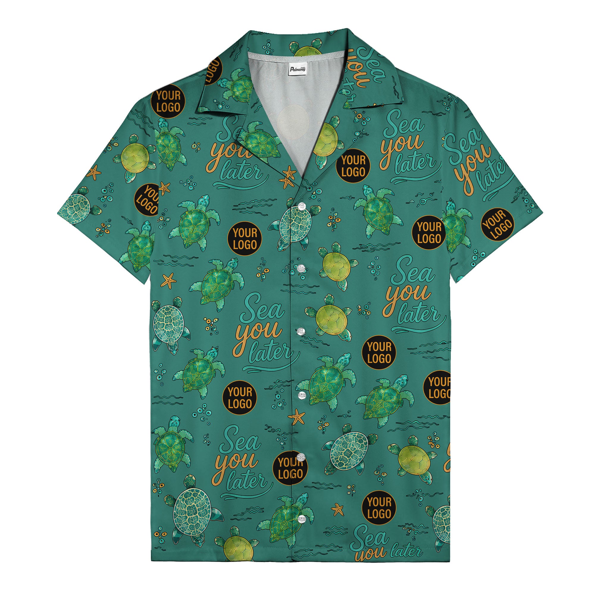 sea turtles & starfish sea you later cartoon hawaiian shirt