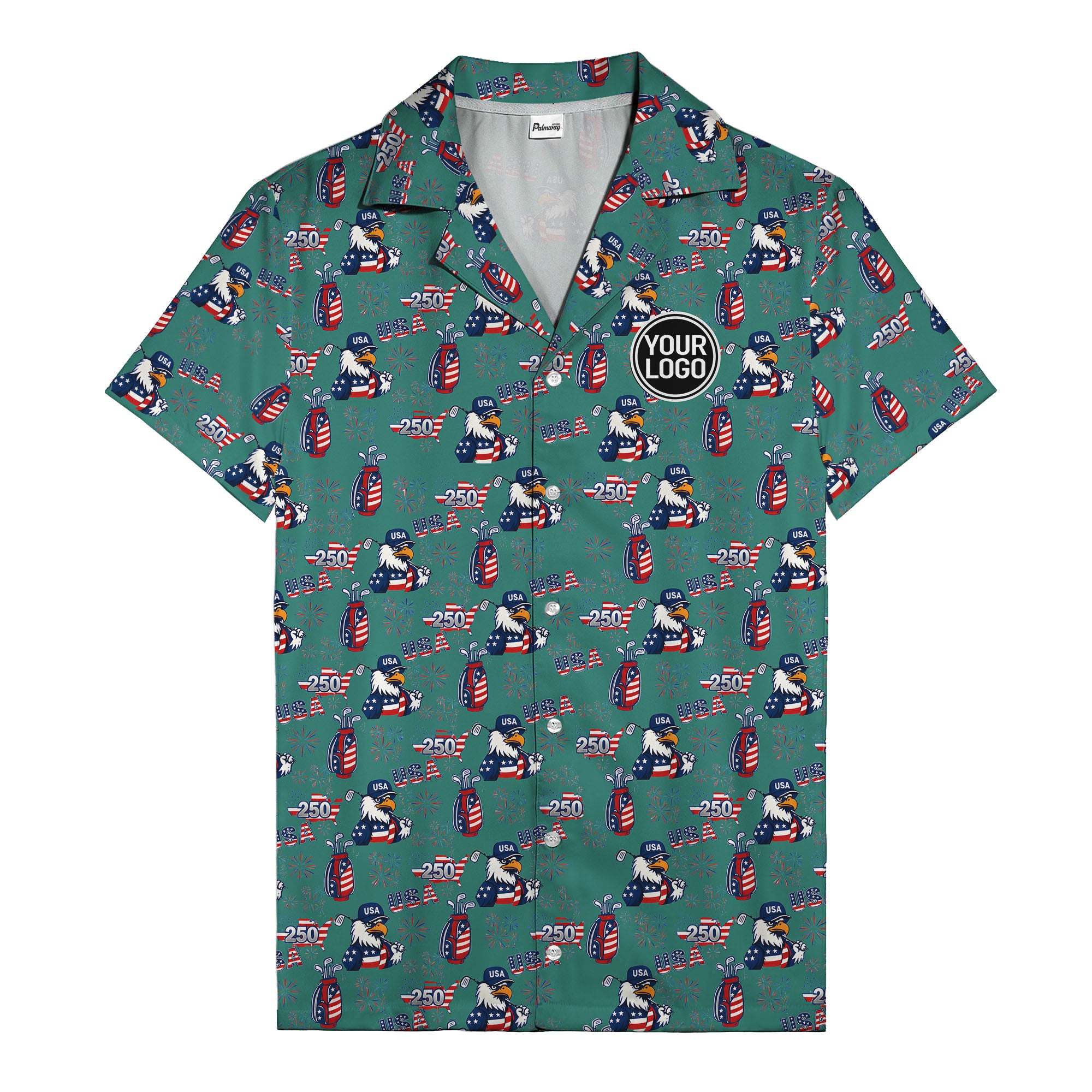 usa bald eagles golf bags fireworks hawaiian shirt for men