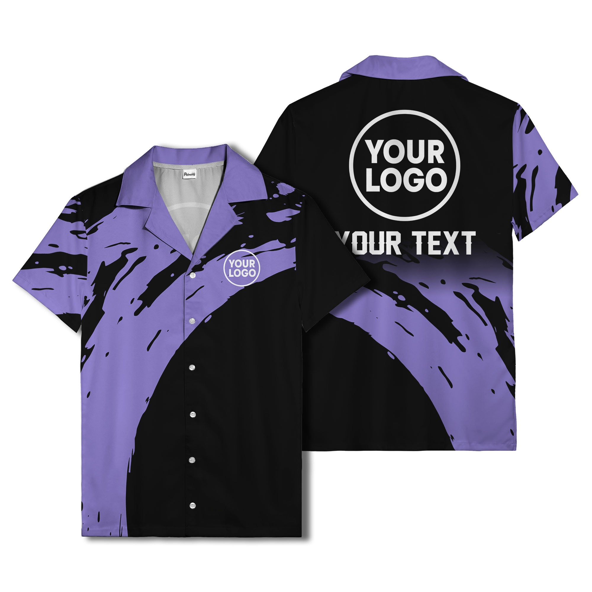 abstract paint splash modern art hawaiian shirt for men
