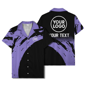 abstract paint splash modern art hawaiian shirt for men