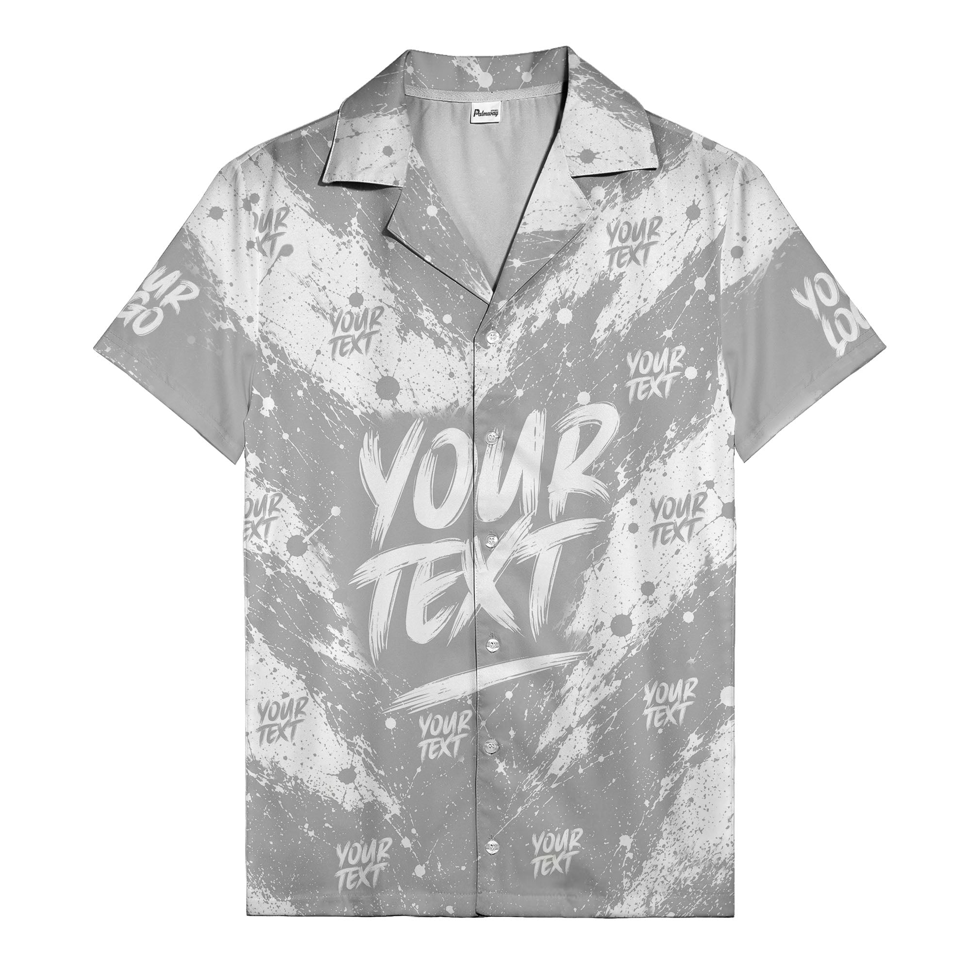 abstract splatter paint custom text hawaiian shirt with your text