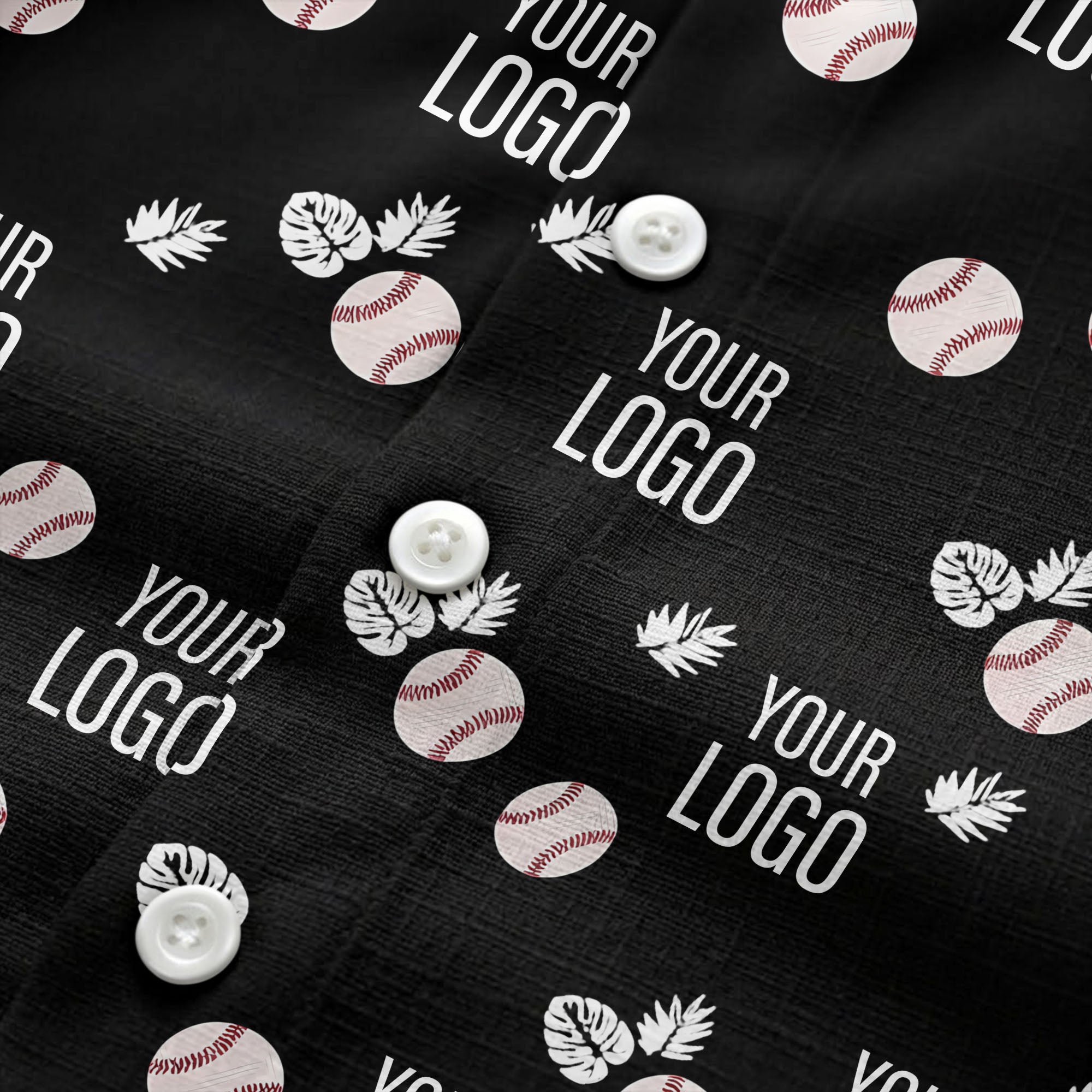 Baseballs Flying Through Tropical Leaves Polo Shirt For Men