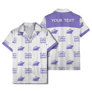 cruise ship silhouettes and family reunion text repeat hawaiian shirt