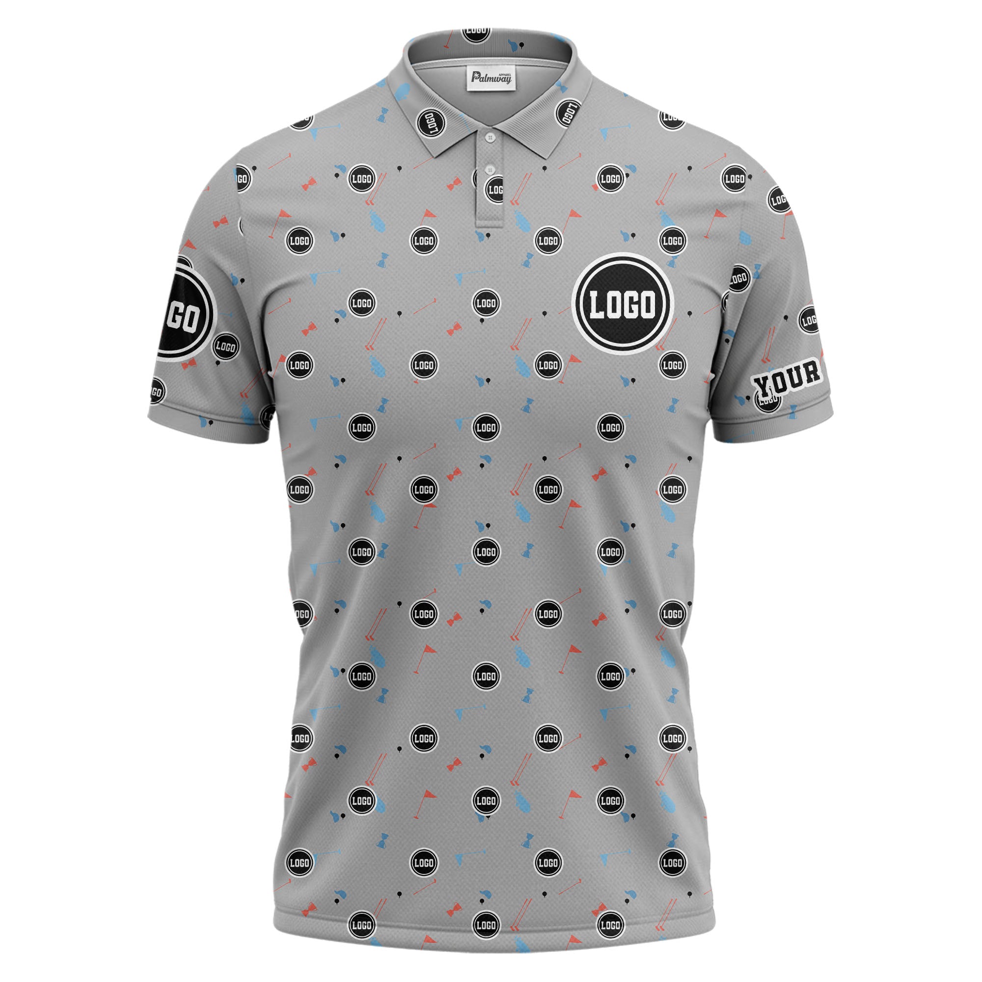 custom multi color golf sports custom logo polo shirt with team event tournament style hawaiian shirt