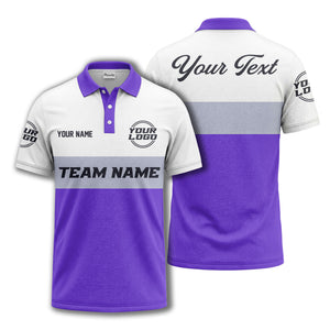 custom team name logo horizontal stripe polo shirt for men
