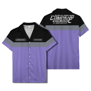 customizable department name gray stripe minimalist hawaiian shirt