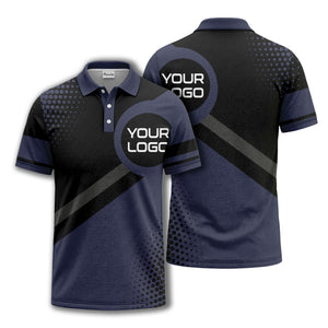 diagonal stripe custom logo corporate polo shirt