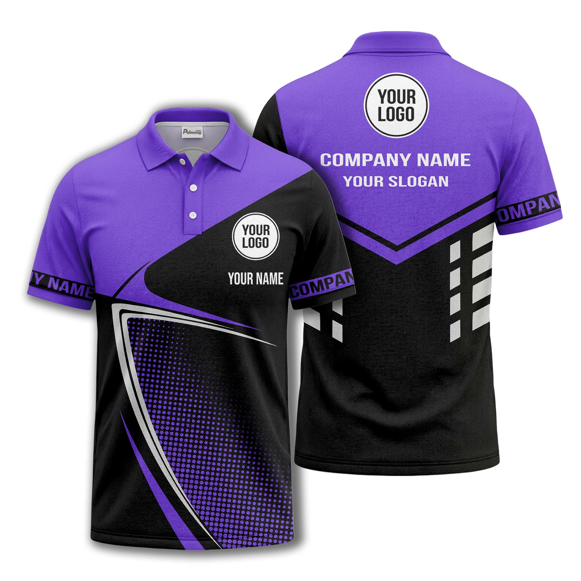 diagonal stripe dot geometric polo shirt for men