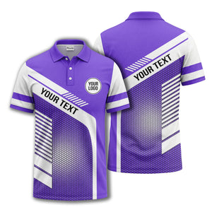 hexagon diagonal stripe geometric custom logo modern polo shirt