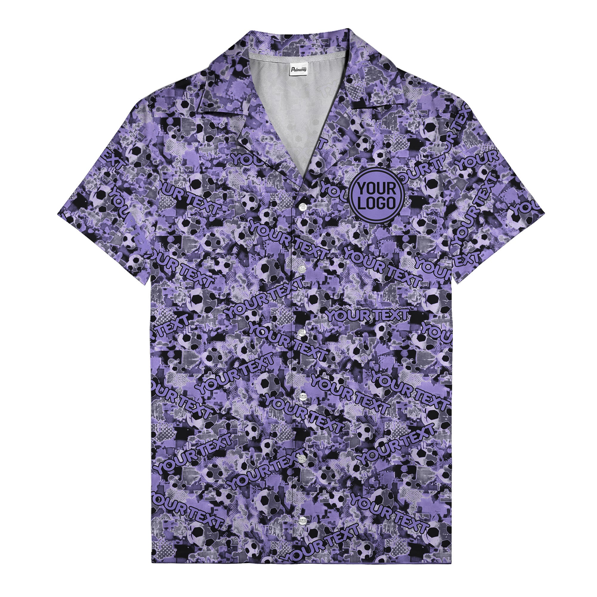hexagon dot repeating custom text abstract geometric hawaiian shirt