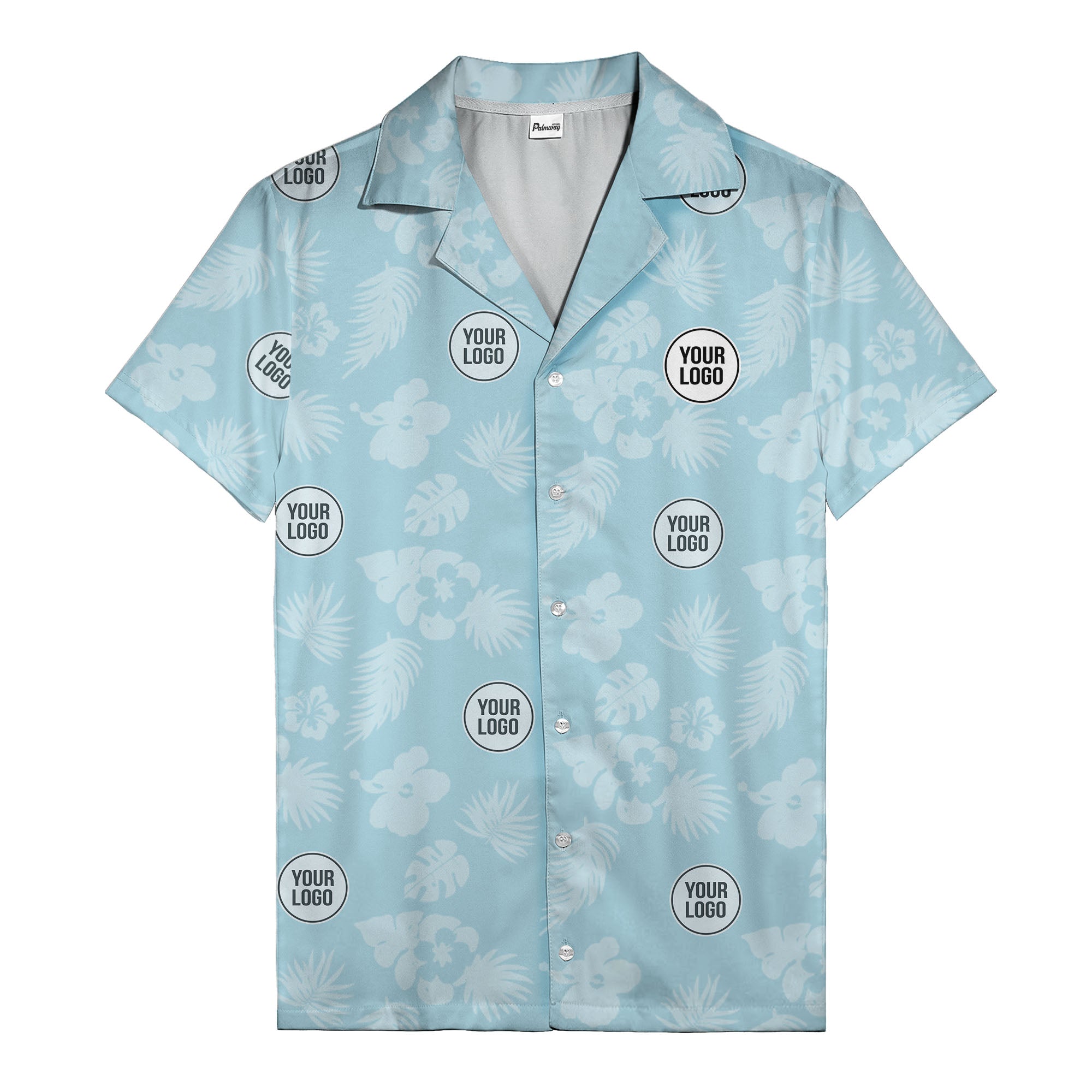 monochrome tropical flowers and leaves hawaiian shirt for men