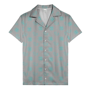 rubber duck & custom logo repeat pattern hawaiian shirt