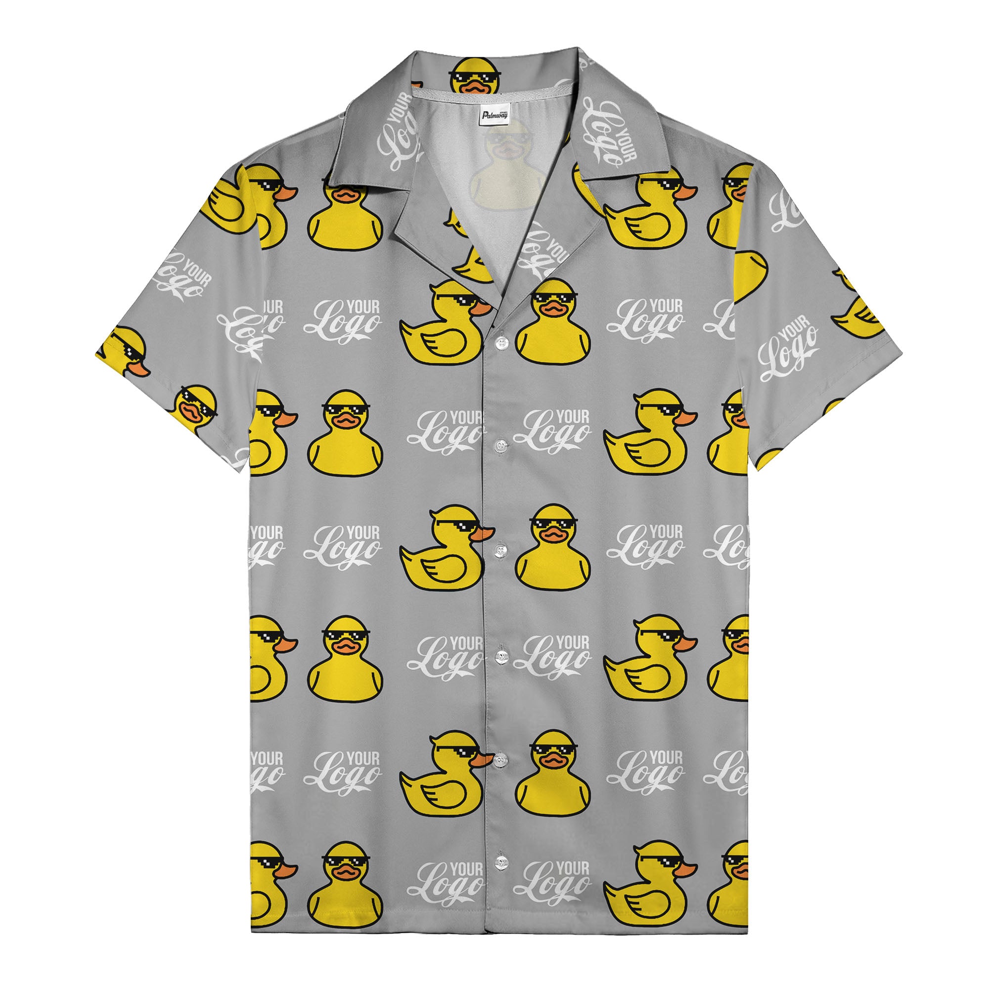 sunglassed rubber ducky parade custom logo hawaiian shirt