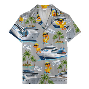 sunglasses ducks on cruise ships palm tree islands hawaiian shirt
