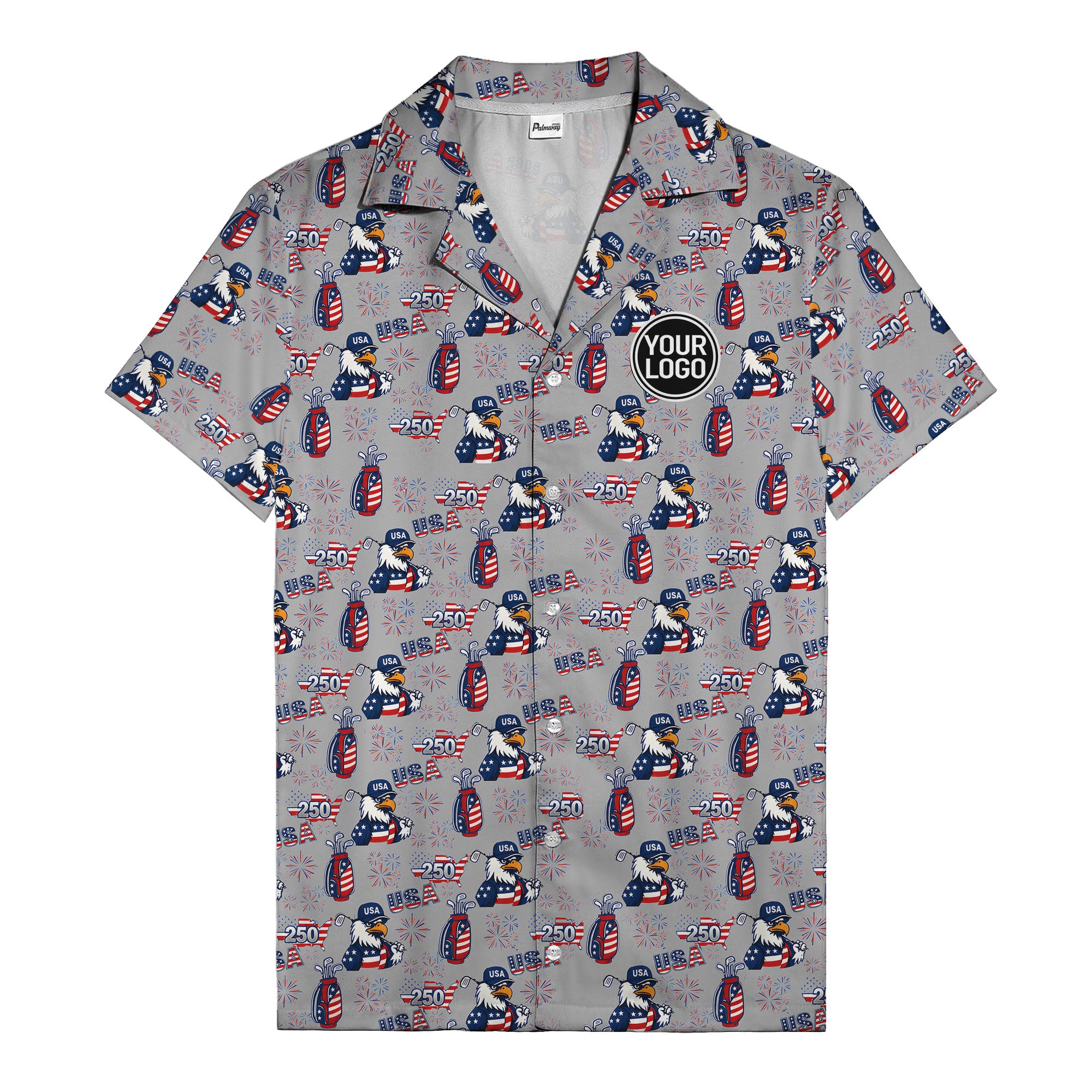 usa bald eagles golf bags fireworks hawaiian shirt for men