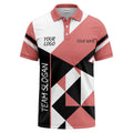 Men’s Custom Color Block Polo Shirt – Personalized Logo & Name Team Uniform