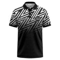 Custom Geometric Gradient Polo Shirt – Personalized Text & Logo
