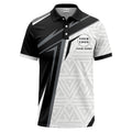 Custom Geometric Performance Polo Shirt – Personalized Logo & Name