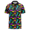 Men’s Custom Colorful Wine Print Polo Shirt – Personalized Logo Party Apparel