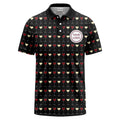 Red & White Wine Glass Polo Shirt – Custom Logo Printed Polo