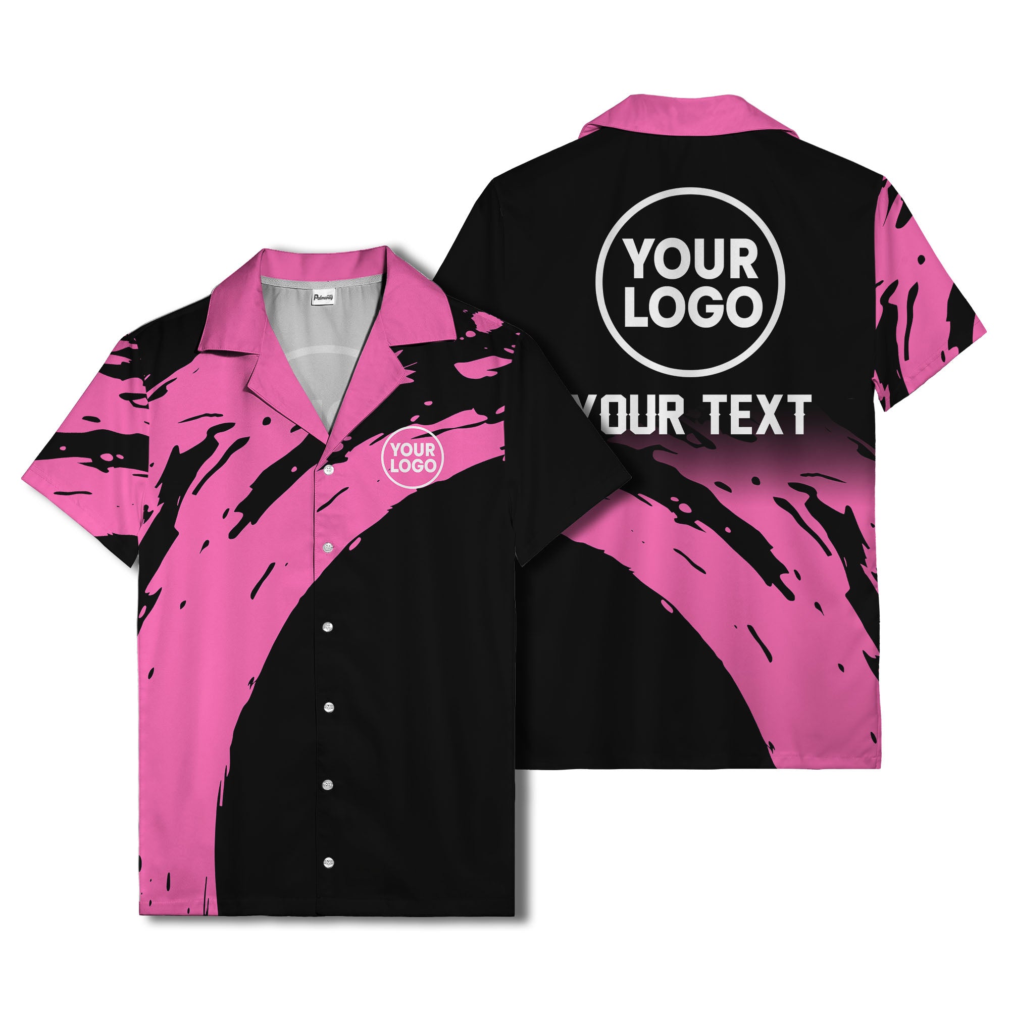 abstract paint splash modern art hawaiian shirt for men
