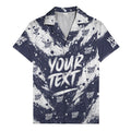 abstract splatter paint custom text hawaiian shirt with your text