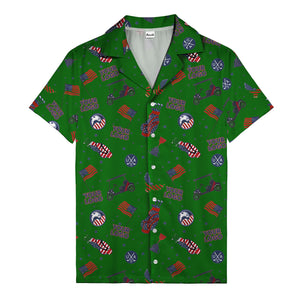 american golf flags bald eagles golf carts hawaiian shirt for men