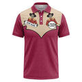 Men’s Personalized Cowboy Skull Polo Shirt – Custom Name & Logo Western Workwear