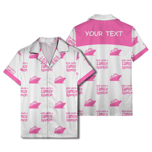 cruise ship silhouettes and family reunion text repeat hawaiian shirt