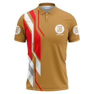 custom multi color geometric abstract modern men's performance polo shirt