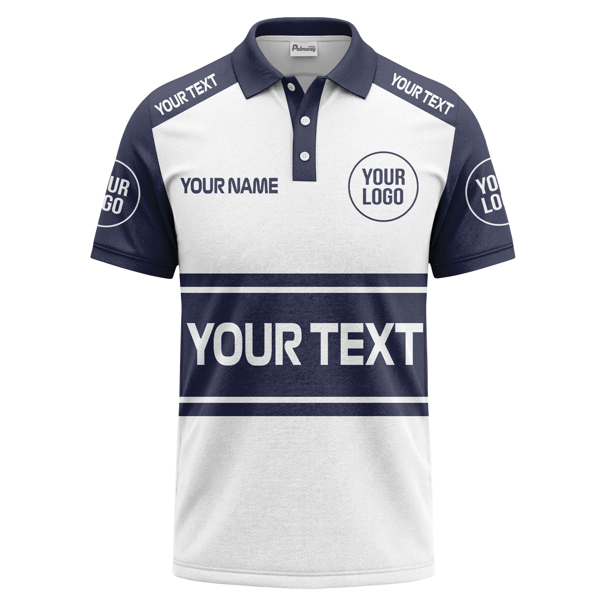 customizable logo & text sport jersey polo shirt for team gear