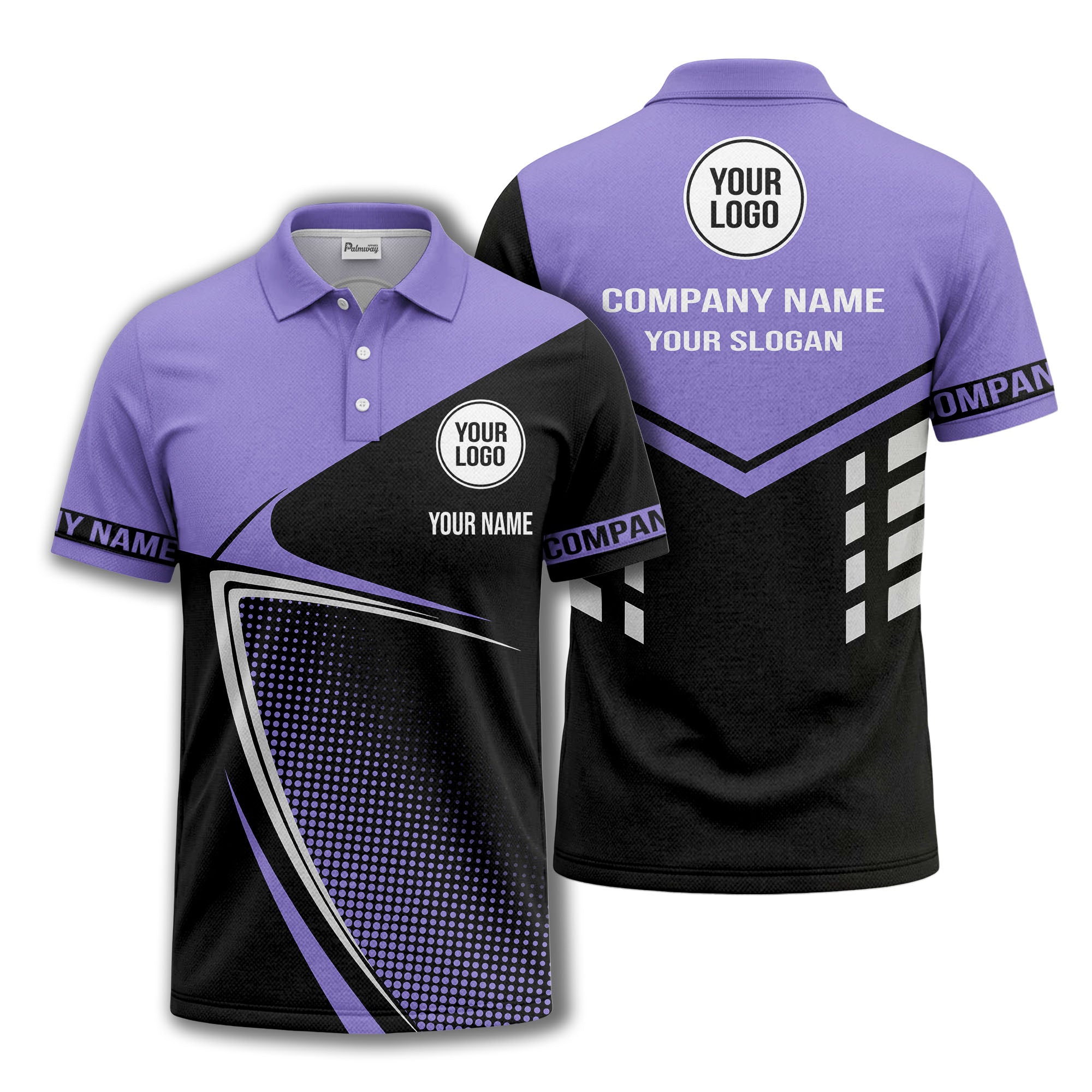 diagonal stripe dot geometric polo shirt for men