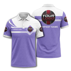 diamond stripe custom logo corporate polo shirt