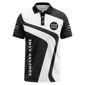 Custom Geometric Polo Shirt – Personalized Company Name & Logo, Multiple Colors
