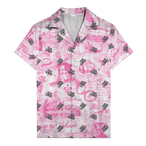 eiffel tower colosseum coffee sketch vintage travel hawaiian shirt
