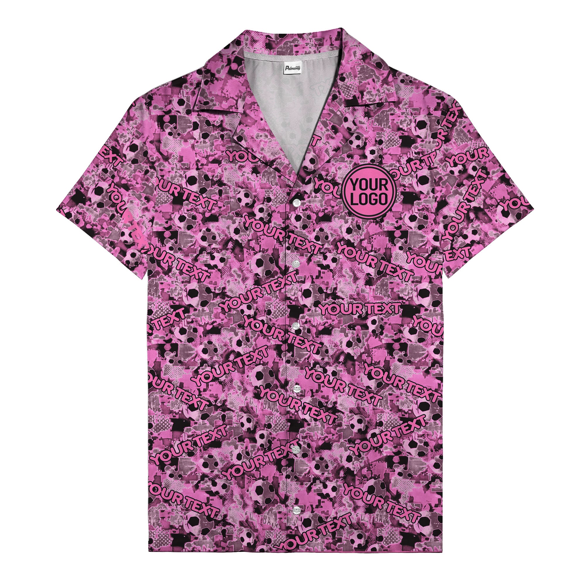 hexagon dot repeating custom text abstract geometric hawaiian shirt