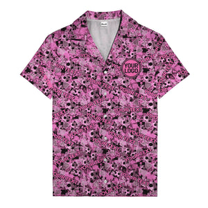 hexagon dot repeating custom text abstract geometric hawaiian shirt