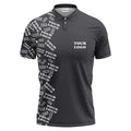 professional corporate logo typography repeating pattern polo shirt